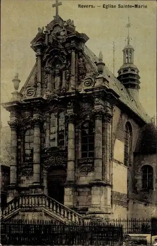 Ak Nevers Nièvre, Eglise Sainte Marie