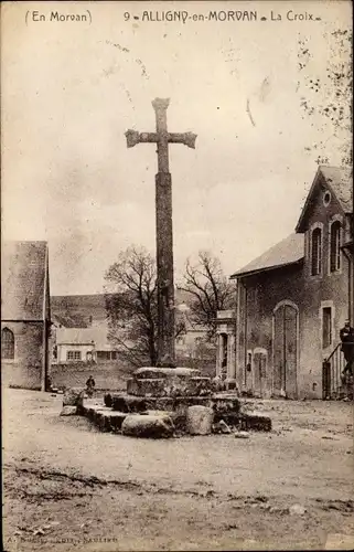 Ak Alligny en Morvan Nièvre, La Croix