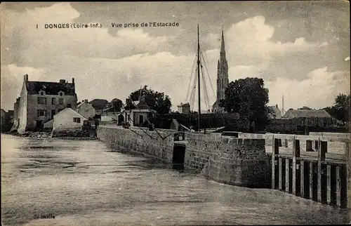 Ak Donges Loire Atlantique, Vue prise de l'Estacade