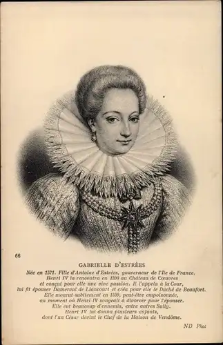 Künstler Ak Gabrielle d'Estrées