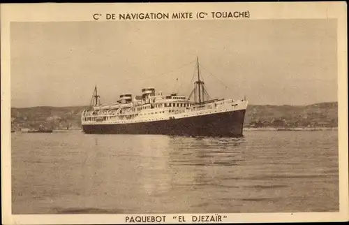 Ak Dampfer El Djezair, Compagnie de Navigation Mixte