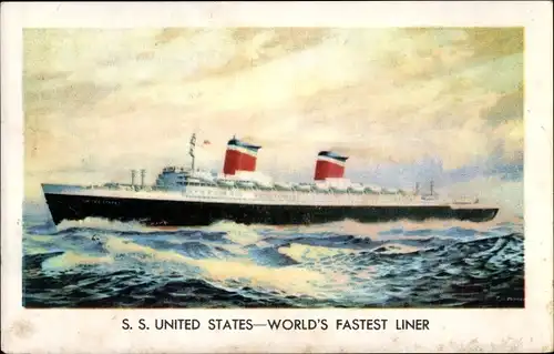 Ak USL Dampfer SS United States, United States Lines