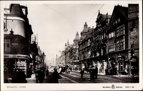 Ak Leeds Yorkshire England, Briggate