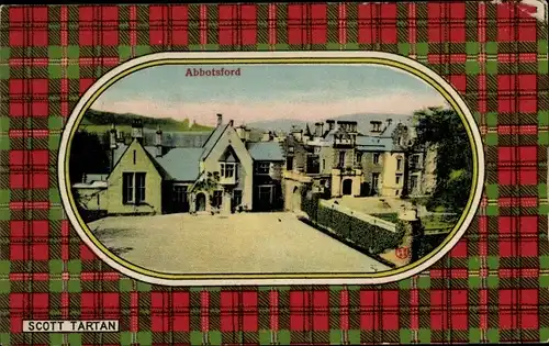 Passepartout Ak Galashiels Schottland, Abbotsford House, Scott Tartan