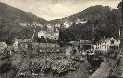 Ak Clovelly Devon England, Harbour