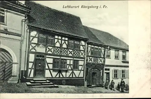 Ak Königsberg in Bayern Franken, Fachwerkhaus