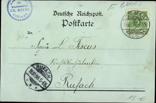 Mondschein Ak Colmar Kolmar Elsass Haut Rhin, Restaurant zum Dachsbühl