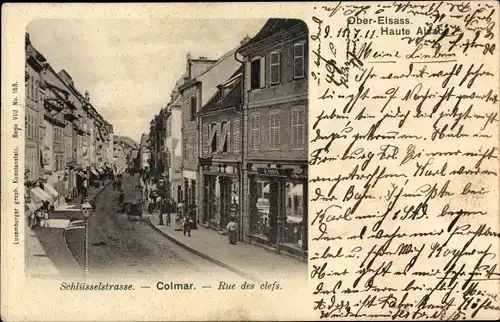 Ak Colmar Kolmar Elsass Haut Rhin, Schlüsselstraße