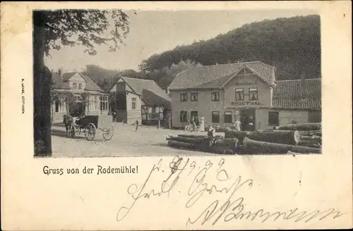 Ak Nörten Hardenberg in Niedersachsen, Gasthaus Rodethal, Rodemühle