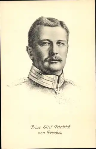 Künstler Ak Eitel Friedrich Prinz von Preußen, Portrait