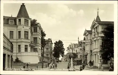 Ak Ostseebad Bansin Heringsdorf auf Usedom, FDGB-Erholungsheim Marchlewski, Karl-Marx-Straße