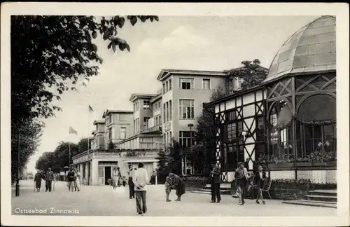 Ak Ostseebad Zinnowitz auf Usedom, Stadtpartie
