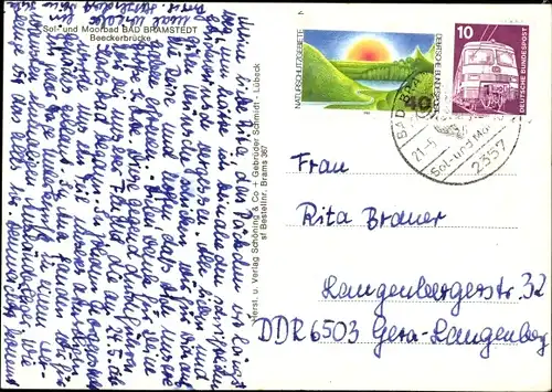 Ak Bad Bramstedt in Holstein, Beeckerbrücke