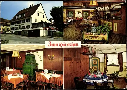 Ak Kirchzarten Breisgau, Gasthaus Zum Hirschen, Innenansicht