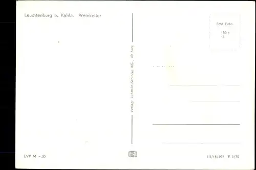 Ak Seitenroda in Thüringen, Leuchtenburg, Weinkeller