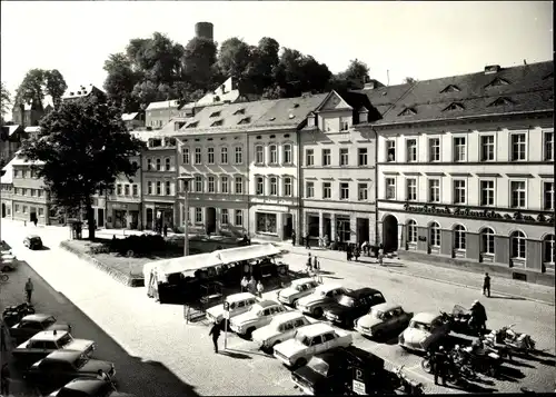 Ak Bad Lobenstein in Thüringen, Parkplatz, Marktplatz