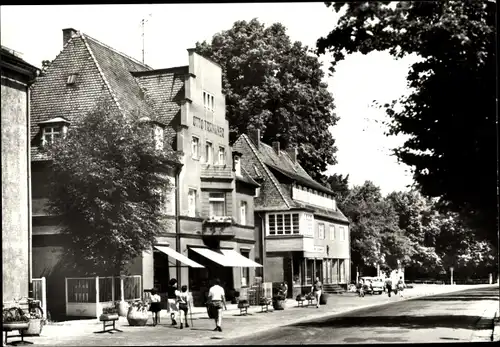 Ak Bad Gottleuba Berggießhübel, Straßenpartie, Geschäft