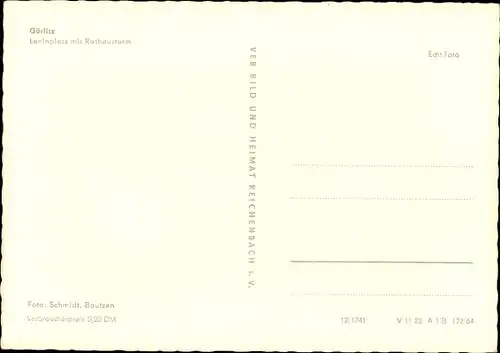 Ak Görlitz in der Lausitz, Leninplatz mit Rathausturm