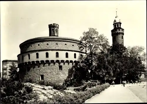 Ak Görlitz in der Lausitz, Kaisertrutz mit Blumenuhr