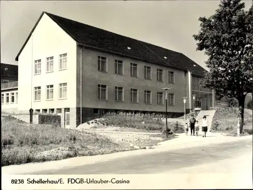 Ak Schellerhau Altenberg im Erzgebirge, FDGB Urlauber Casino