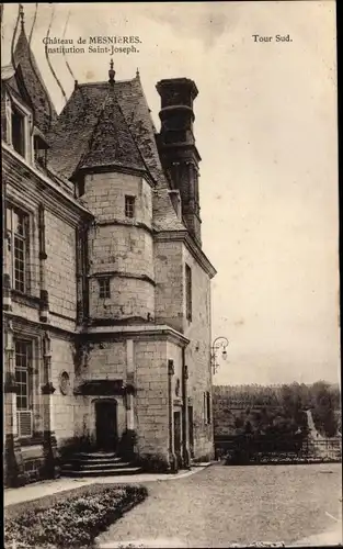 Ak Mesnieres en Bray Seine Maritime, Chateau, Institution Saint Joseph