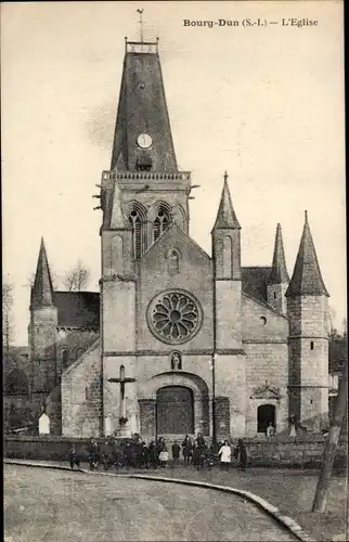 Ak Le Bourg Dun Seine Maritime, L'Eglise