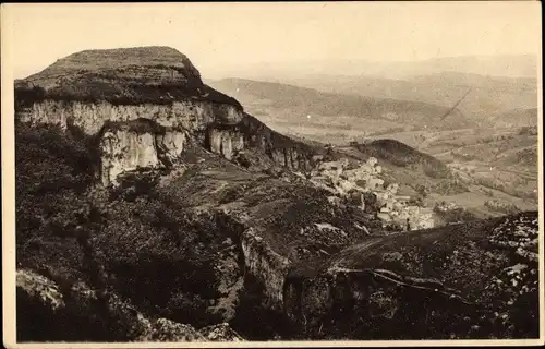 Ak Roquefort Aveyron, Vue generale prise du Combalou