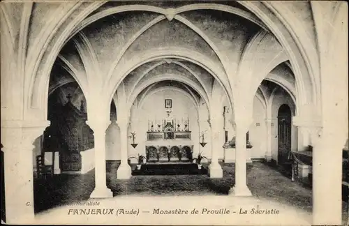 Ak Fanjeaux Aude, Monastere de Prouille, La Sacristie