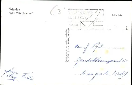 Ak Wierden Overijssel, Villa De Koepel