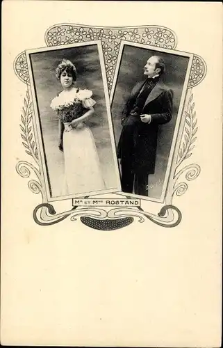 Passepartout Ak Schriftsteller Mr et Mme Rostand, Les Annales Politiques et Literaires