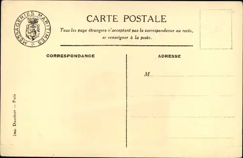 Ak MM Dampfer Eridan, Messageries Maritimes