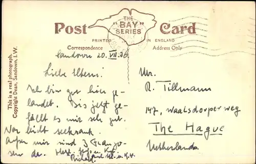 Ak Sandown Isle of Wight England, Steamer Balmoral, Cliffs