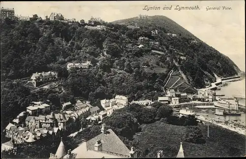 Ak Lynmouth Lynton South West England, General View