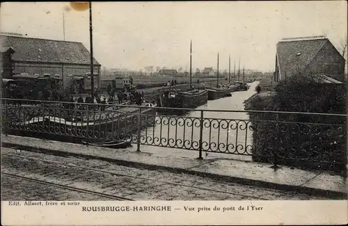 Ak Rousbrugge Haringhe Roesbrugge Haringe Flandern, Pont de l'Yser