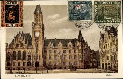 Ak Saarbrücken im Saarland, Rathaus