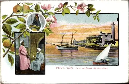 Passepartout Ak Port Said Ägypten, Quai et Phare