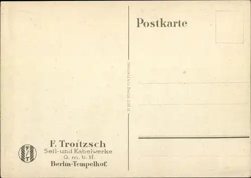 Künstler Ak Lüdke, E., Berlin Tempelhof, Seil- und Kabelwerke F. Troitzsch, Geldschrank, Umzug