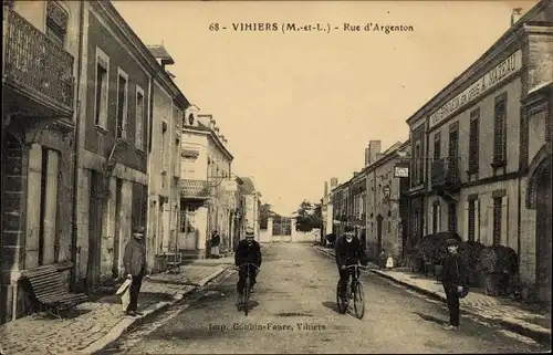 Ak Vihiers Maine et Loire, Rue d'Argenton