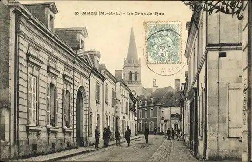 Ak Mazé Maine-et-Loire, La Grande Rue