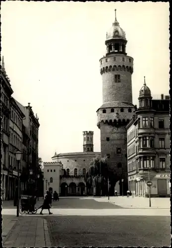 Ak Görlitz in der Lausitz, Leninplatz mit Reichenbacher Turm und Kaisertrutz