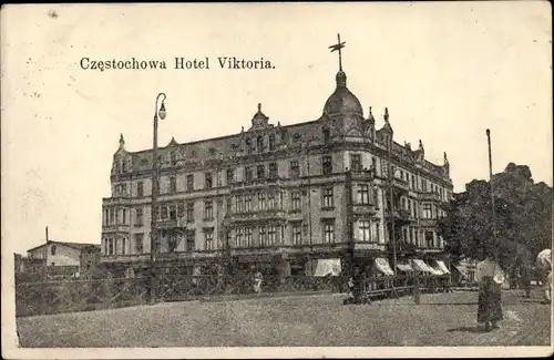 Ak Częstochowa Tschenstochau Schlesien, Hotel Viktoria