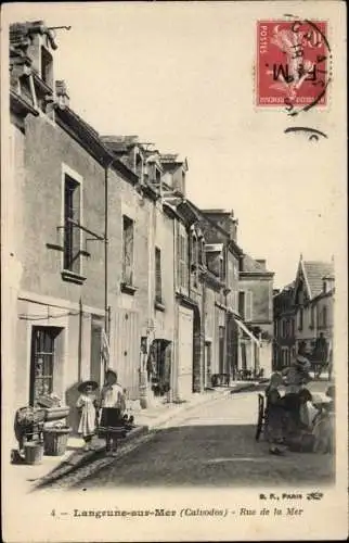 Ak Langrune sur Mer Calvados, Rue de la Mer