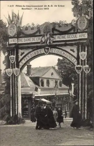 Ak Honfleur Calvados, Fêtes du Couronnement de N.-D. de Grâce, 1913