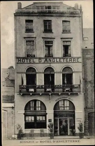 Ak Honfleur Calvados, Hôtel d'Angleterre