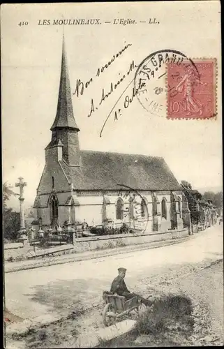 Ak Moulineaux Seine Maritime, Eglise