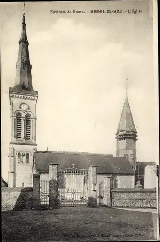 Ak Mesnil Esnard Seine Maritime, L'Eglise