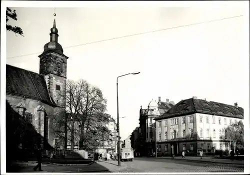 Foto Ak Erfurt in Thüringen, Karl Marx Platz mit Kirche