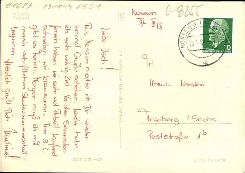 Ak Nossen in Sachsen, Rathaus