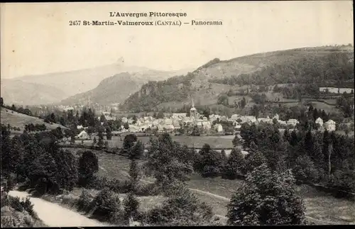 Ak Saint Martin Valmeroux Cantal, Panorama