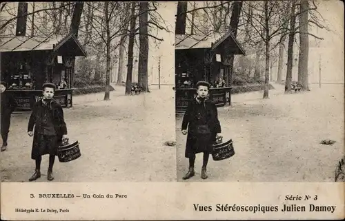 Stereo Ak Bruxelles Brüssel, Un Coin du Parc